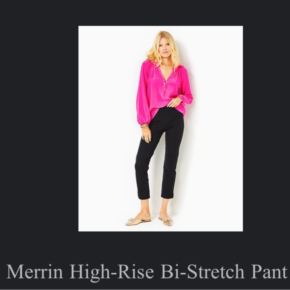 Lilly Pulitzer Merton High Rise Stretch Work Pants Sz 10 NWOT